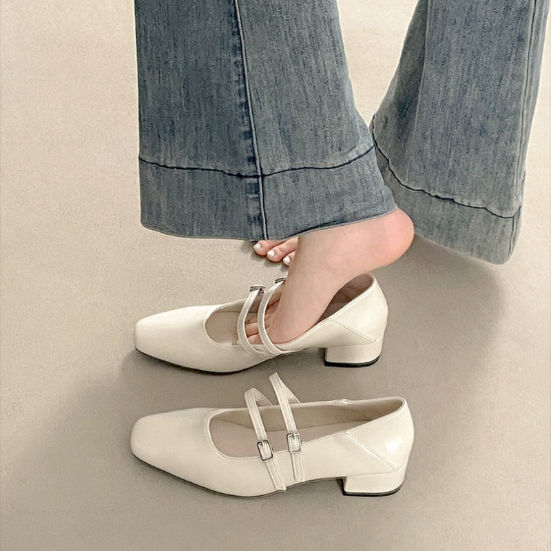 Square Toe Low Heel Women Silv - Women Fashion Heels recensie en prijs