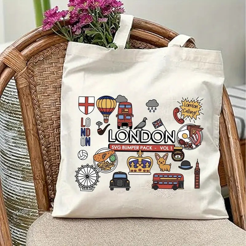 London UK Graphic Canvas Tote  - Women Fashion Uk recensie en prijs