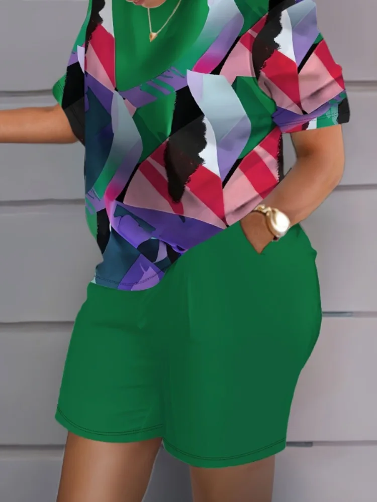 Plus Size 1XL-5XL Women Summer - Tie Dye Two Piece recensie en prijs