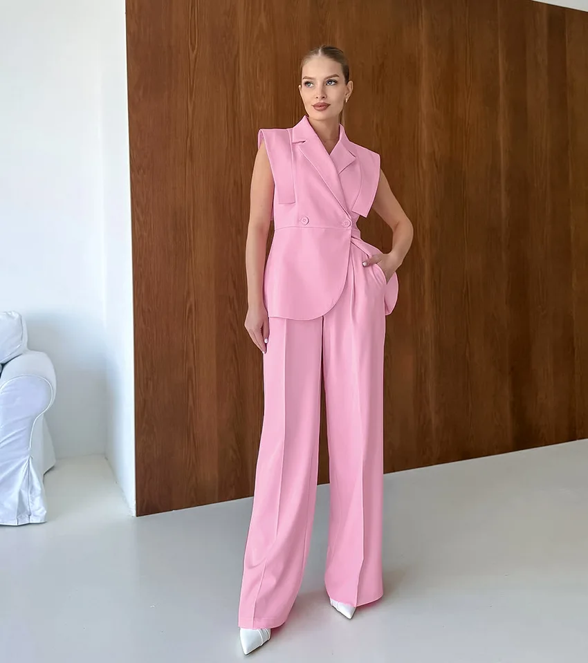 Pink Waistcoat Pants Suit Wome - Women'S Fashion Summer 2025 recensie en prijs