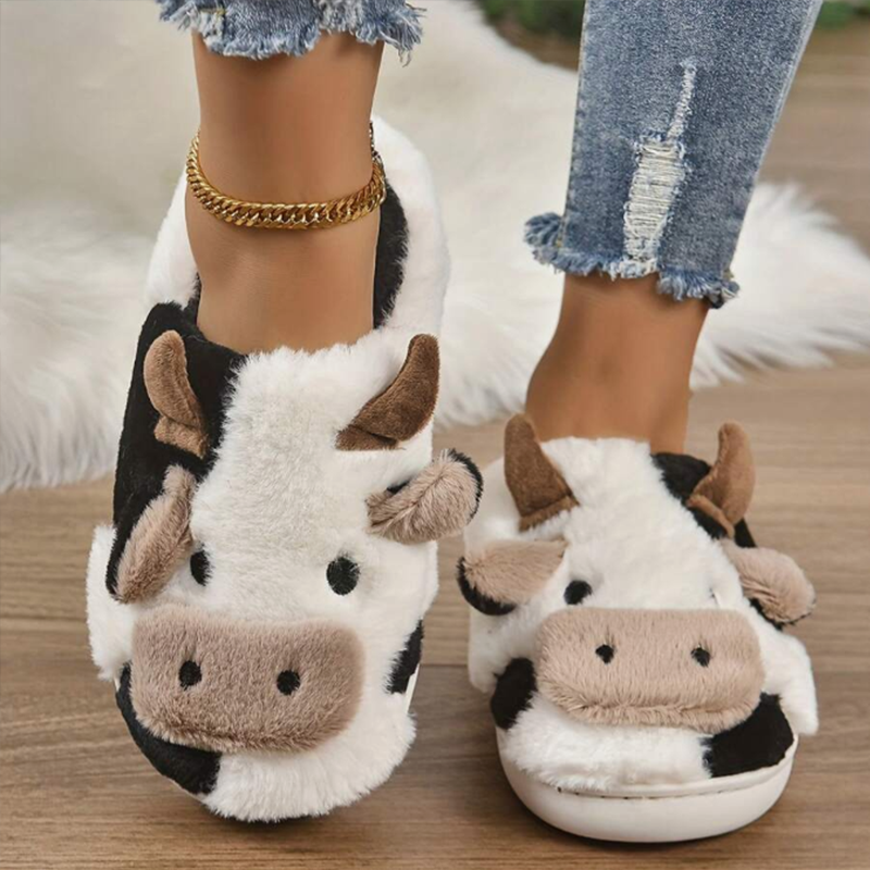 Soft Cow Slippers for Women -  - Women Fashion Images recensie en prijs