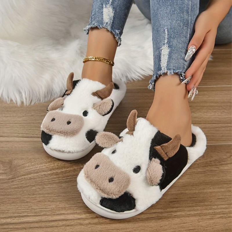 Soft Cow Slippers for Women -  - Women Fashion Images recensie en prijs