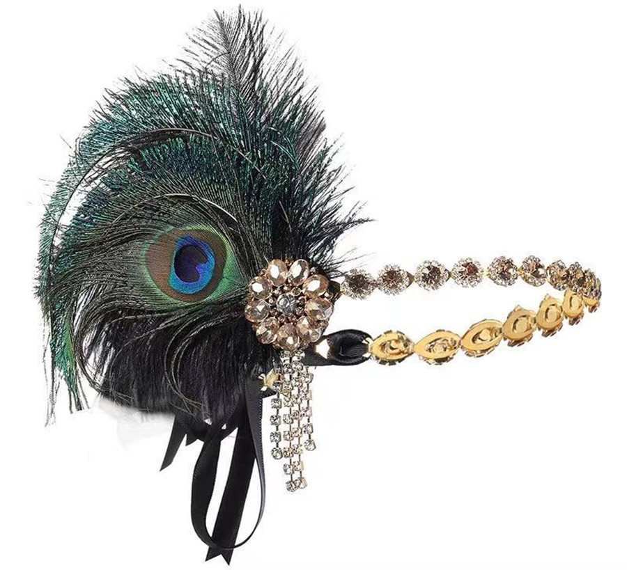 Peacock Feather Elastic Hair B - Women'S Fashion In The 1920S recensie en prijs