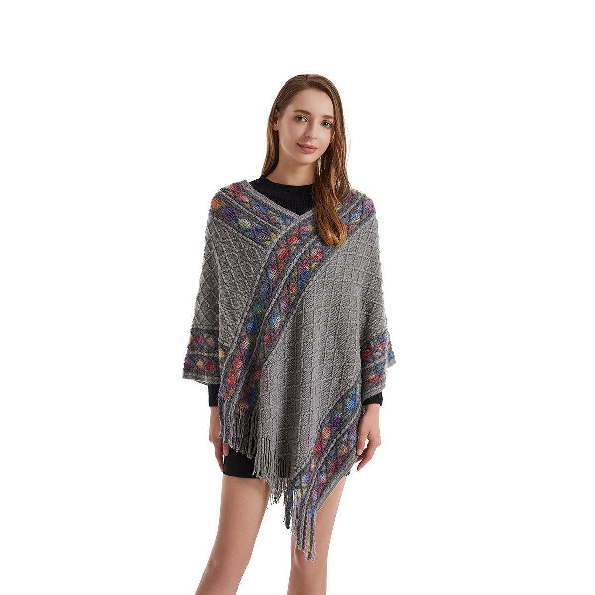 Women Spring Autumn Poncho Uni - Women'S Fashion Poncho recensie en prijs