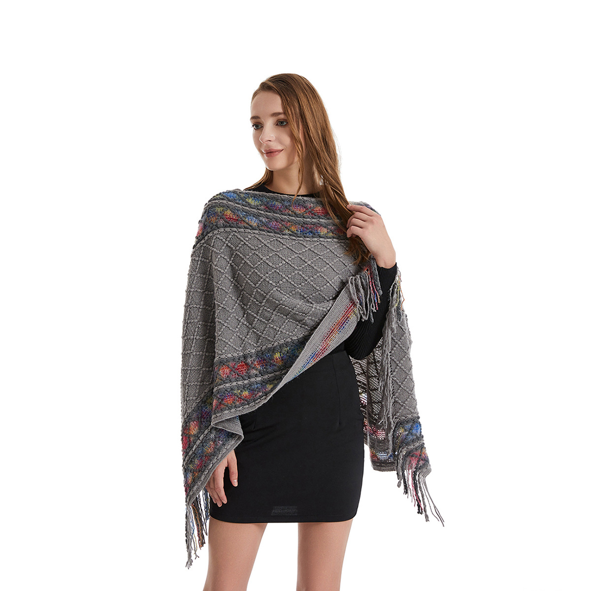 Women Spring Autumn Poncho Uni - Women'S Fashion Poncho recensie en prijs