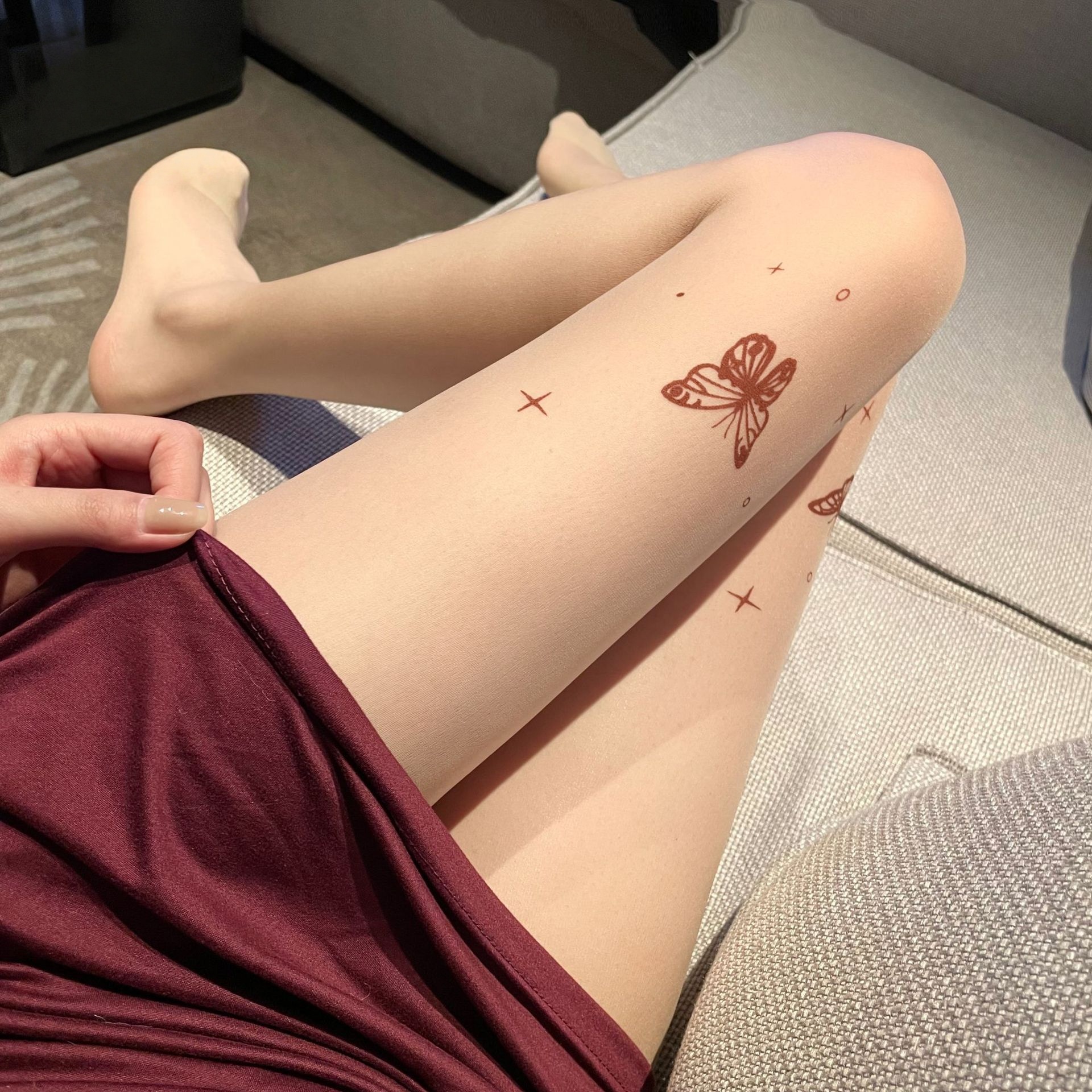 New Butterfly Printed Skin Ton - Women Fashion Images recensie en prijs