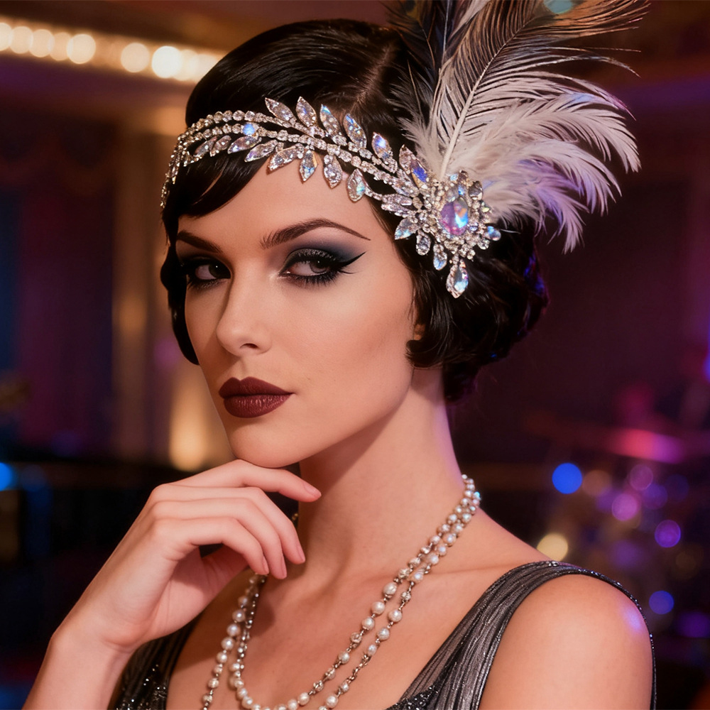 1920s Great Gatsby Feather Hea - Women'S Fashion Roaring 20S recensie en prijs
