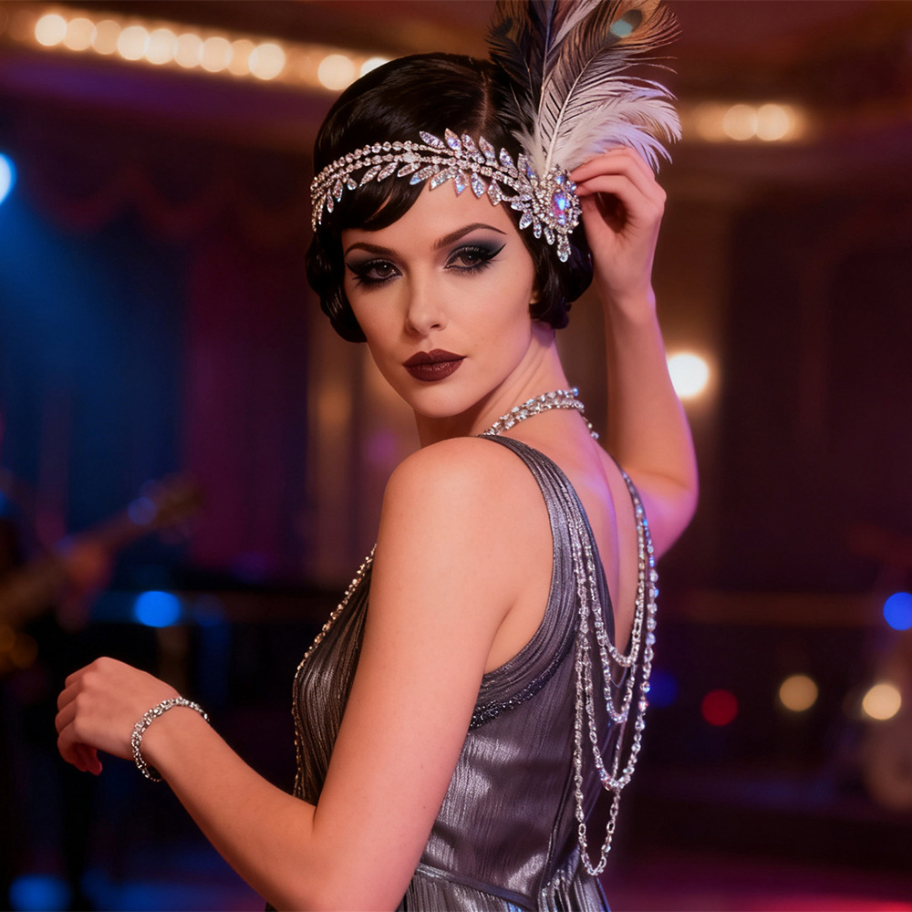 1920s Great Gatsby Feather Hea - Women'S Fashion Roaring 20S recensie en prijs