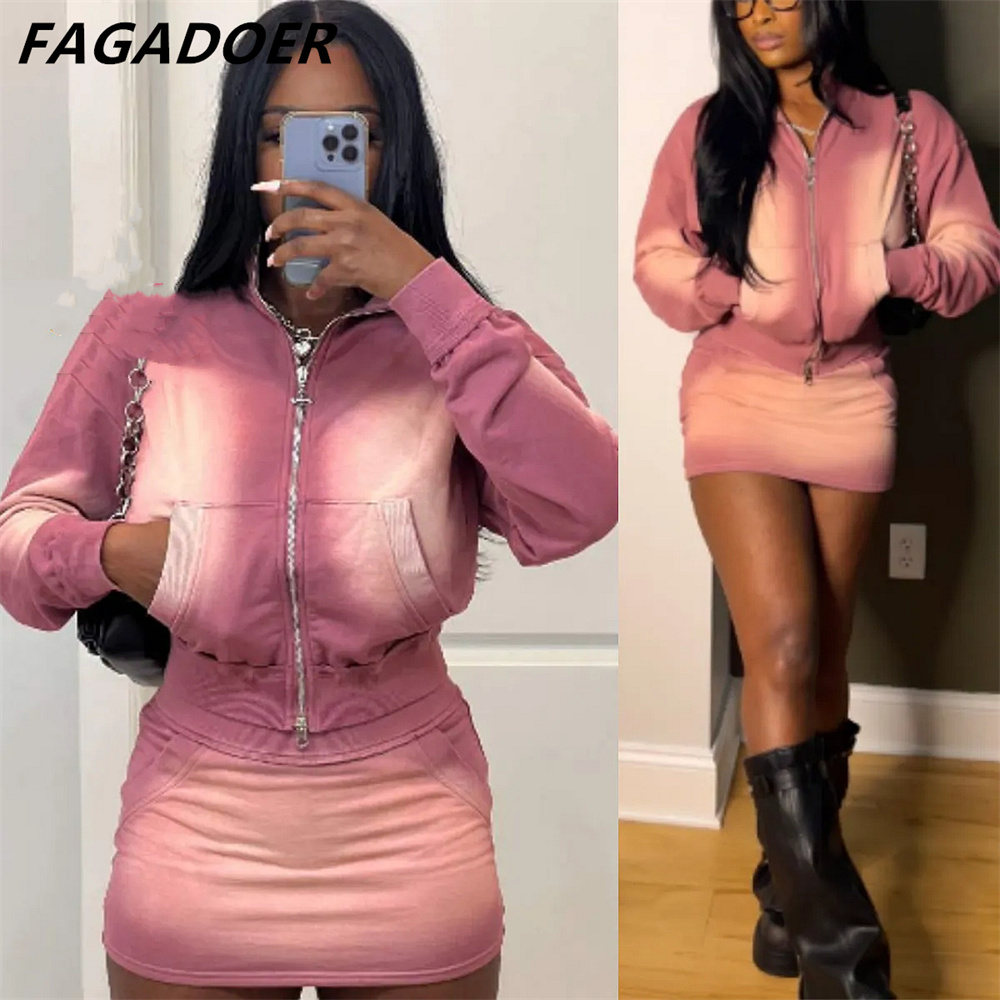 FAGADOER Pink Tie Dye Print Tw - Tie Dye Two Piece recensie en prijs