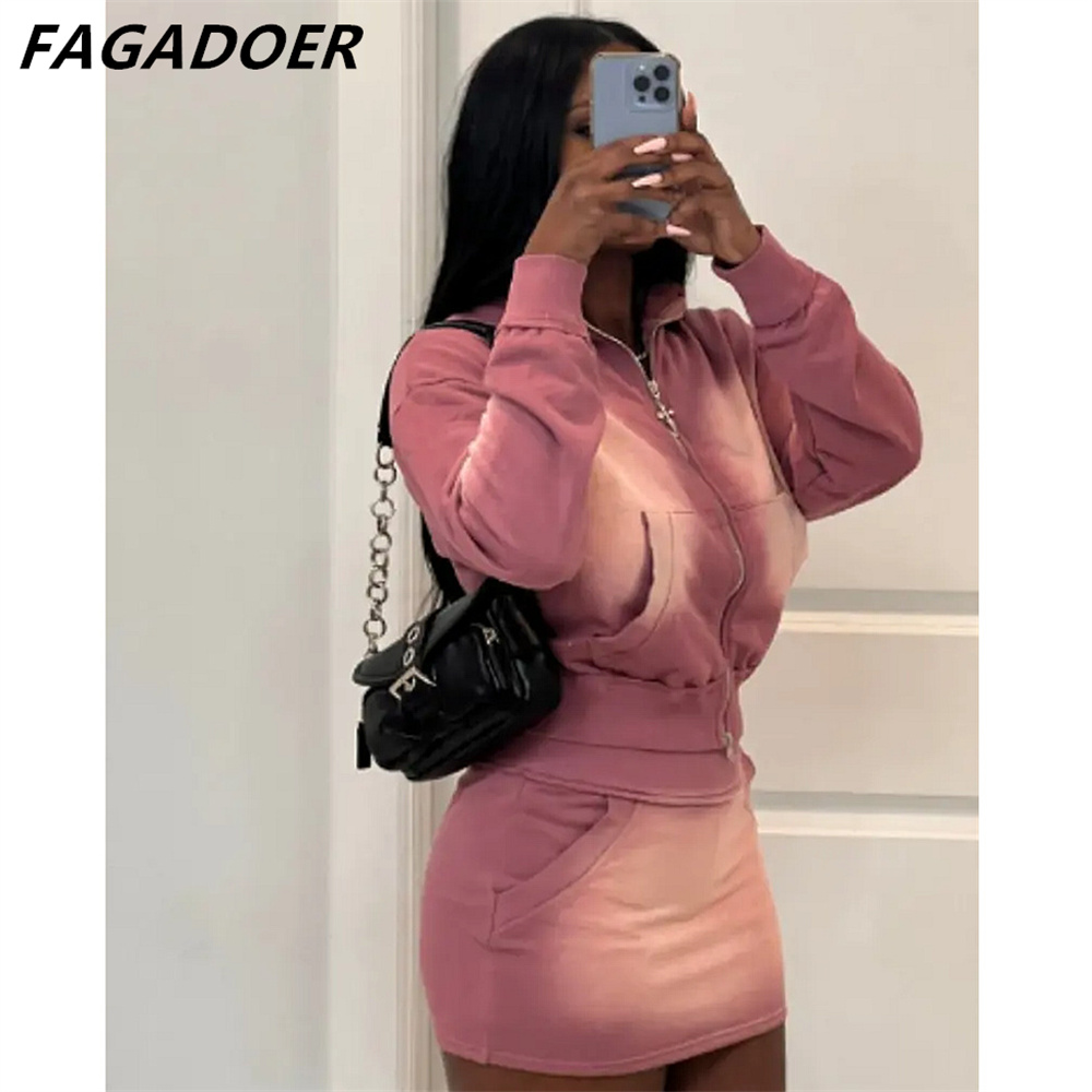 FAGADOER Pink Tie Dye Print Tw - Tie Dye Two Piece recensie en prijs