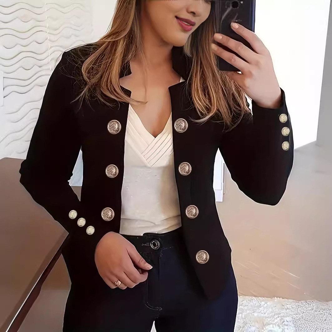 Womens Solid Color Suit Long S - Velvet Blazer Women recensie en prijs